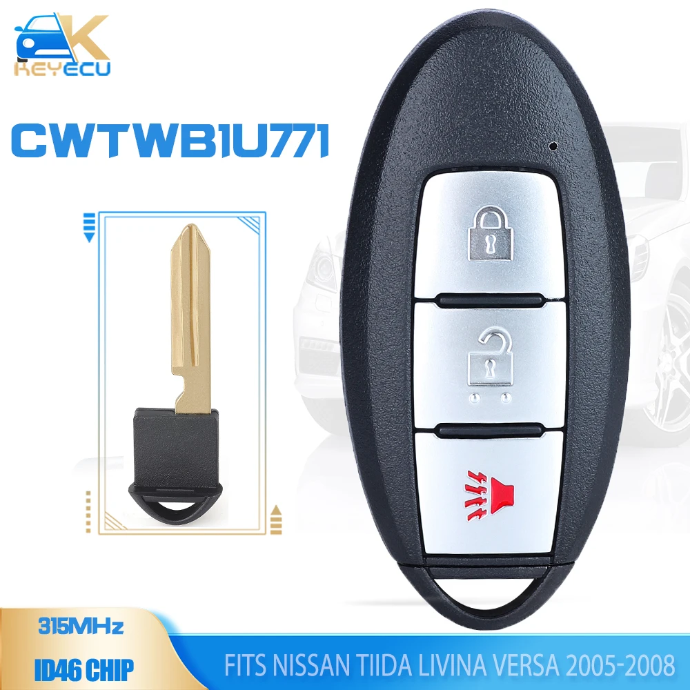 KEYECU CWTWB1U77 дистанционный ключ FSK 315 МГц ID46 Fob для Nissan Tiida Livina Versa 2005 2006 20072008
KEYECU CWTWB1U77 дистанционный ключ FSK 315 МГц ID46 Fob для Nissan Tiida Livina Versa 2005 2006 20072008