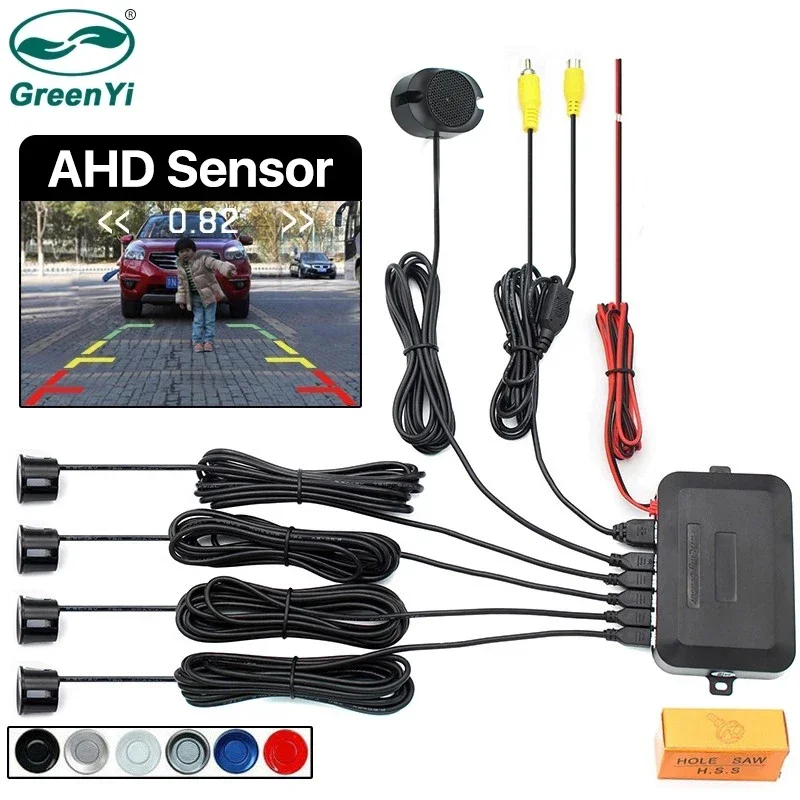 

GreenYi AHD Car Video Parking Sensor Reverse Backup Radar Assistance Detector for Monitor Camera System