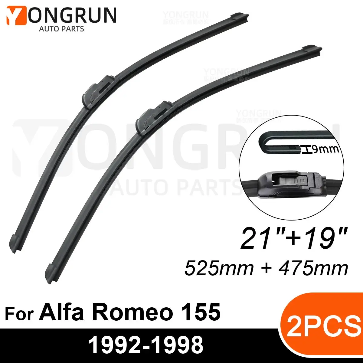 Car Windshield Windscreen Front Wiper Blade Rubber Accessories For Alfa Romeo 155 21"+19" 1992-1998 1993 1994 1995 1996 1997
Car Windshield Windscreen Front Wiper Blade Rubber Accessories For Alfa Romeo 155 21"+19" 1992-1998 1993 1994 1995 1996 1997