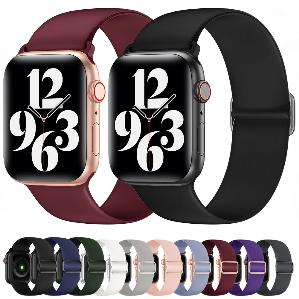 Silicone Strap for Apple Watch Band 49mm 44mm 40mm 45mm 41mm 42mm 38mm Adjustable Elastic Bracelet Wristband for Iwatch 876542SE
Silicone Strap for Apple Watch Band 49mm 44mm 40mm 45mm 41mm 42mm 38mm Adjustable Elastic Bracelet Wristband for Iwatch 876542SE