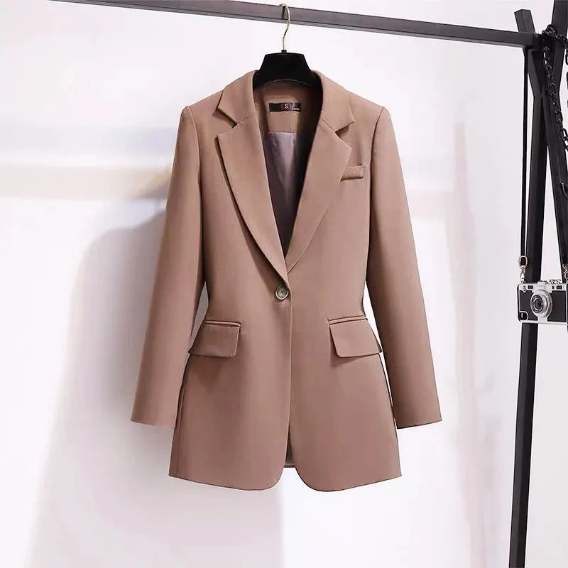 2022 Spring Autumn New Women Blazer Korean High-end Coffee Color Small Suit Ladies Temperament Loose Casual Suit Top Female Coat
2022 Spring Autumn New Women Blazer Korean High-end Coffee Color Small Suit Ladies Temperament Loose Casual Suit Top Female Coat
