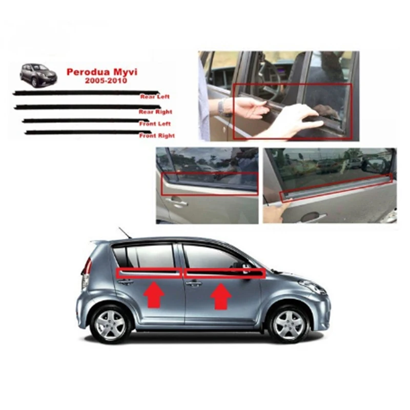 4 шт. perodua myvi 200- 2006 2007 2008 2009 наружное стекло для двери/окна внешнее литье резиновая фреза
4 шт. perodua myvi 200- 2006 2007 2008 2009 наружное стекло для двери/окна внешнее литье резиновая фреза