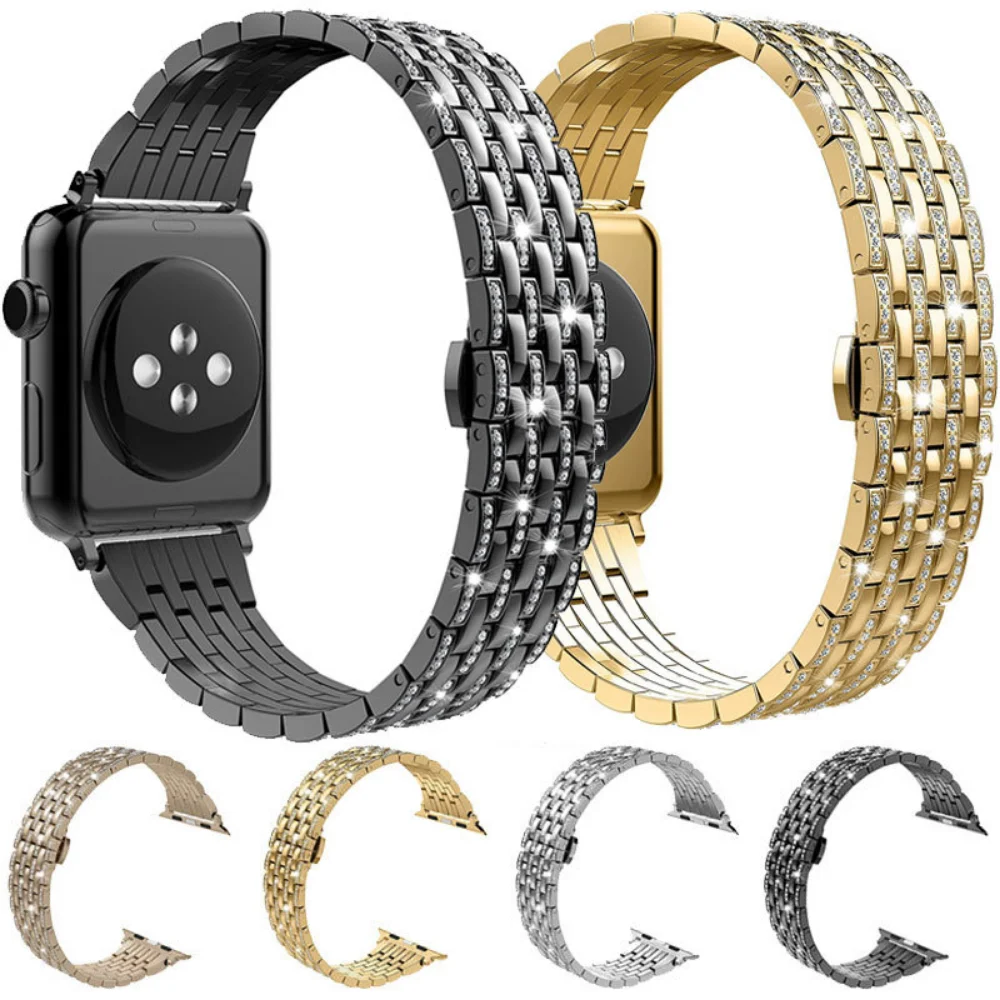 Metal Strap For Apple Watch Band 45mm 41mm 44mm 40mm 42mm 38mm Stainless Steel Diamond Bracelet iWatch 7 6 5 4 3 SE 8 Ultra 49mm
Metal Strap For Apple Watch Band 45mm 41mm 44mm 40mm 42mm 38mm Stainless Steel Diamond Bracelet iWatch 7 6 5 4 3 SE 8 Ultra 49mm
