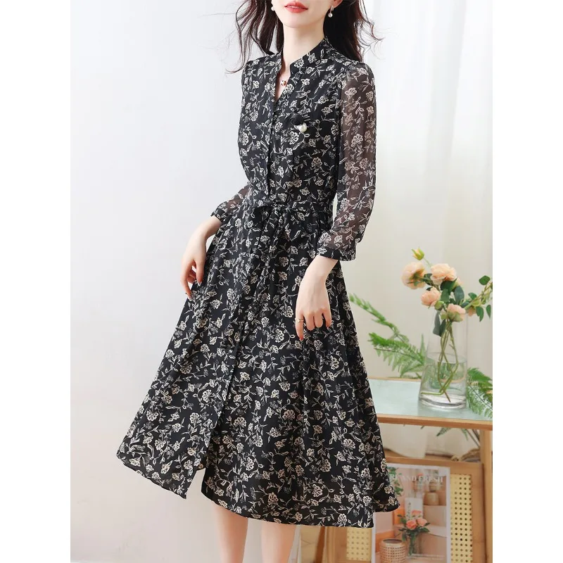 Seven-minute Sleeve Chiffon Dress for Women 2023 High Quality Korean Fashional Light Casual Dress Summer Ladies Office Dress
Seven-minute Sleeve Chiffon Dress for Women 2023 High Quality Korean Fashional Light Casual Dress Summer Ladies Office Dress