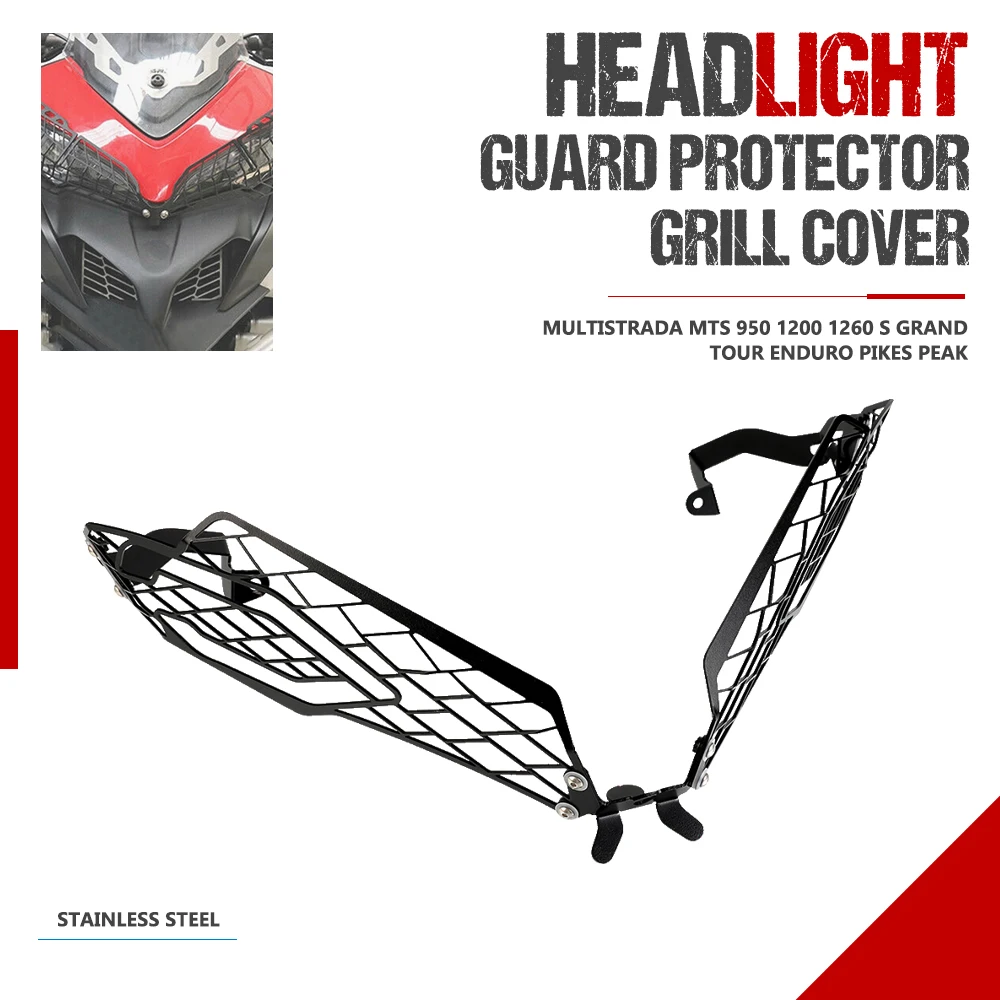

Headlight Guard Cover For DUCATI MULTISTRADA MTS 950 1200 1260 S GRAND TOUR ENDURO PIKES PEAK Headlamp Front Head light Lamp