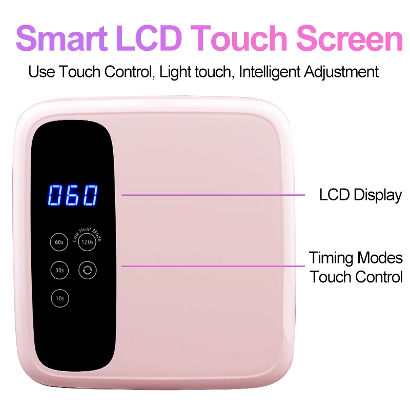 

LED UV Nail Lamp72W 36 LEDs Dryer Light for Curing All Gel Nail Polish Motion Sensing Manicure Pedicure with LCD Display