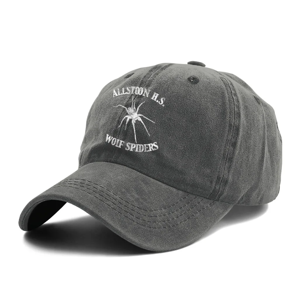 

Washed Men's Baseball Cap Alston High School Wolf Spiders Trucker Snapback Caps Dad Hat Spider Golf Hats
