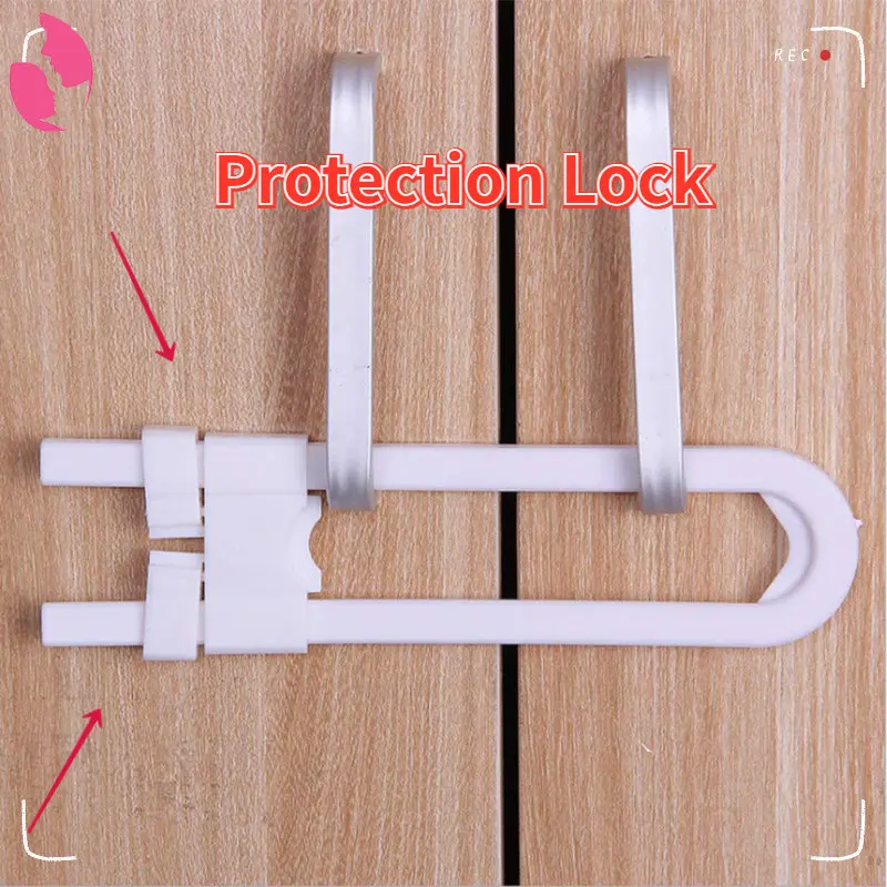 

1 Piece Children Protection Lock U Shape Baby Safety Lock Prevent Child From Opening Drawer Cupboard Door Children Safety Lock