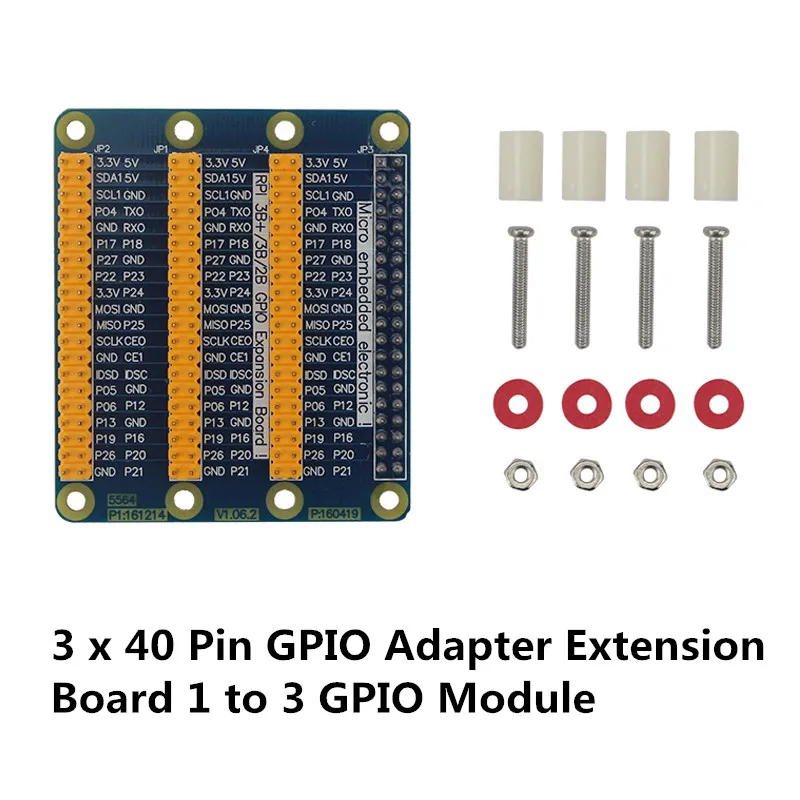 3 x 40 Pin GPIO Extension Board 1 to 3 GPIO Module for Orange Pi PC Raspberry Pi 4B Model 3B 3B+
3 x 40 Pin GPIO Extension Board 1 to 3 GPIO Module for Orange Pi PC Raspberry Pi 4B Model 3B 3B+