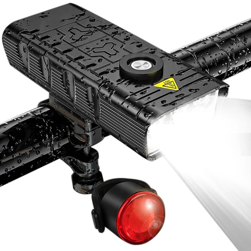 2X 7000 Lumen Powerful Bike Lights Front And Back,5 LED Super Bright USB Rechargeable Waterproof Bicycle Headlight
2X 7000 Lumen Powerful Bike Lights Front And Back,5 LED Super Bright USB Rechargeable Waterproof Bicycle Headlight