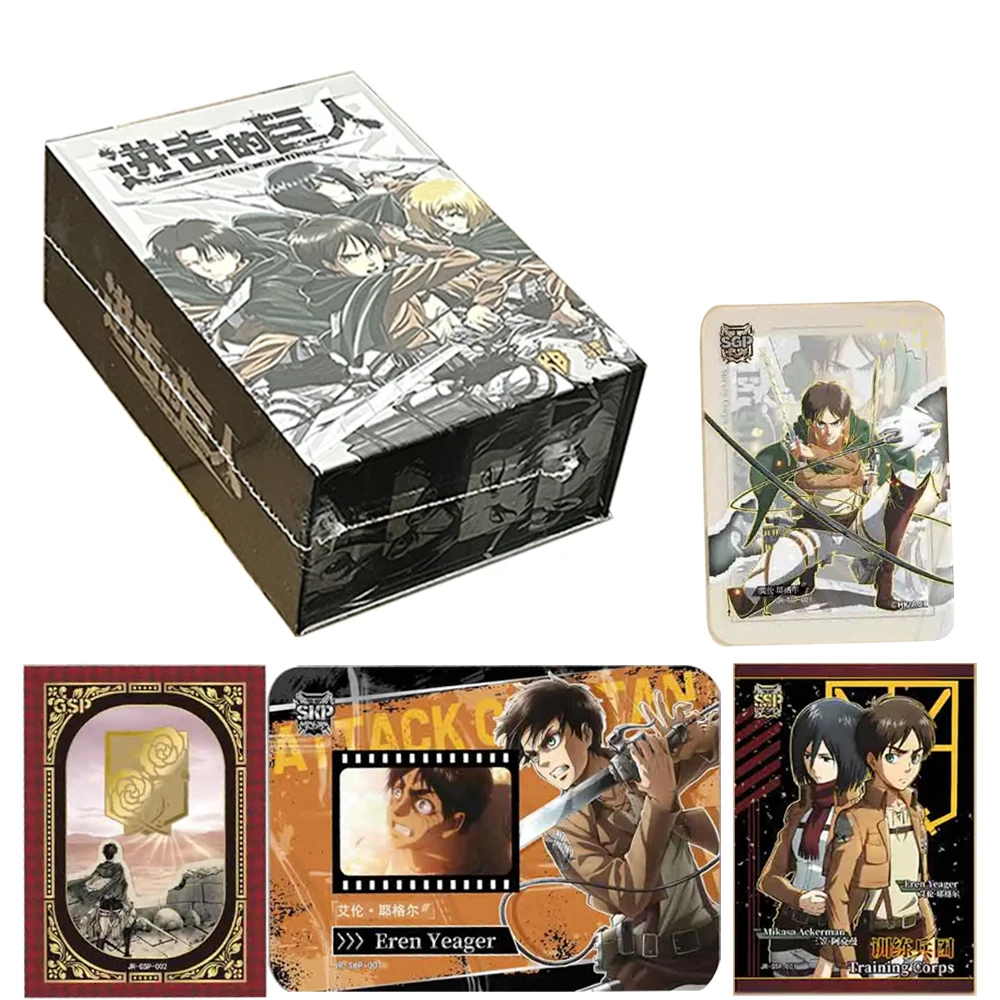 

Japanese Anime Attack On Titan Eren Jaeger Mikasa Collection Cards Game Cards Table Toys Kids Birthday Gift For Family Christmas