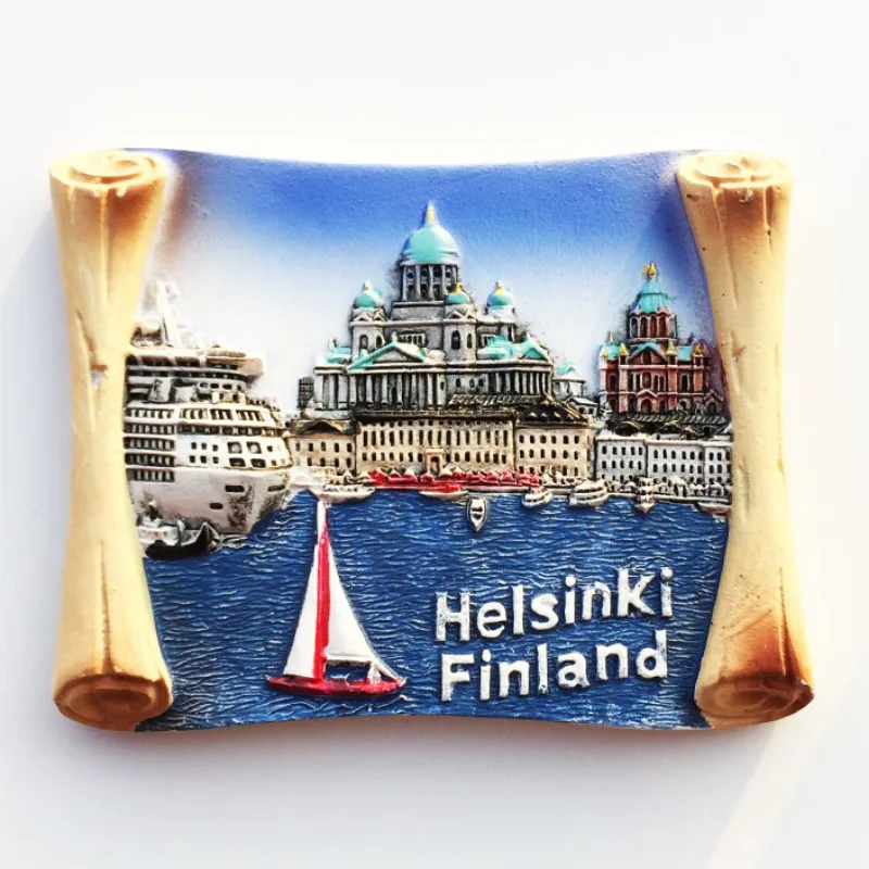 

Finland Fridge Magnets Helsinki Turku Castle Lapland Travelling Souvenirs Fridge Stickers Chrsitmas Wedding Gifts