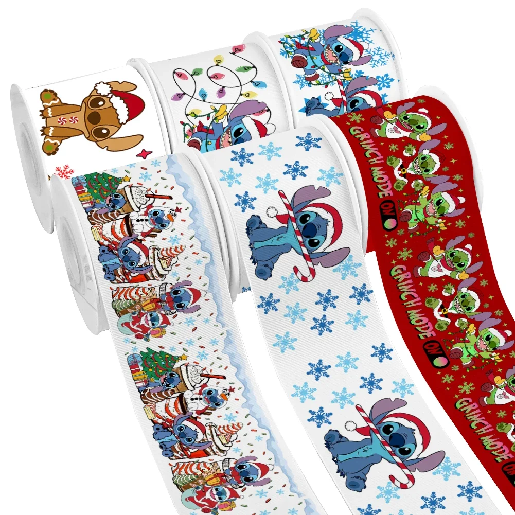 

10 ярдов Рождественская тесьма, печатная корсажная лента для упаковки подарков, украшение для рождественской свадебной вечеринки, бант для волос «сделай сам»