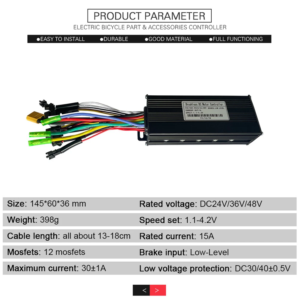 Throttle Brake Kit E-Bike Controller 24/36/48V 30A 750/1000W 720g/Set LCD GD01 Display MTB/Bicycle/Scooter Metal+ABS
Throttle Brake Kit E-Bike Controller 24/36/48V 30A 750/1000W 720g/Set LCD GD01 Display MTB/Bicycle/Scooter Metal+ABS