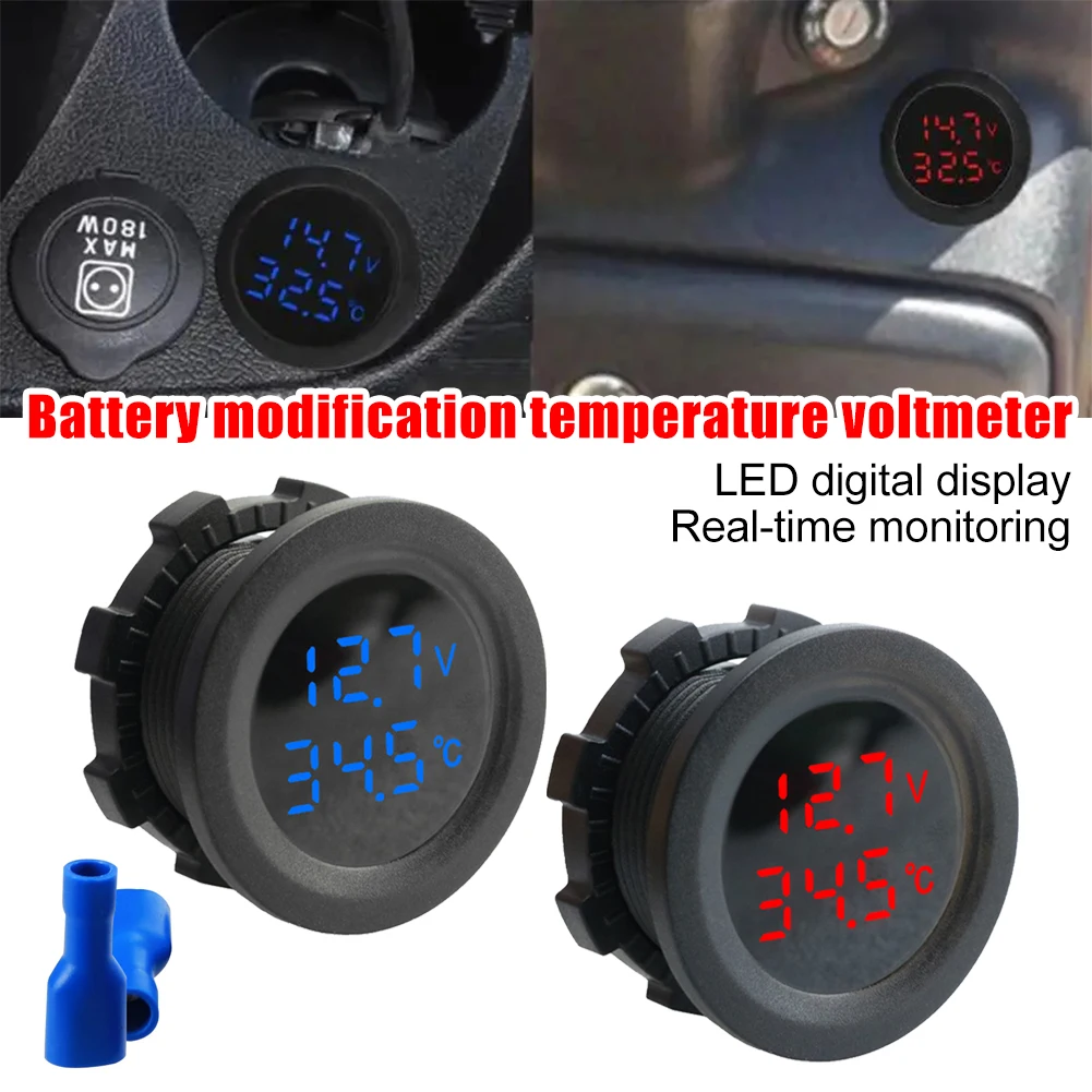 12-24V Car Round Temperature Voltmeter Auto Voltage Test Display Digital Measurement for Car Motorcycle Boat Yacht Instrument
12-24V Car Round Temperature Voltmeter Auto Voltage Test Display Digital Measurement for Car Motorcycle Boat Yacht Instrument
