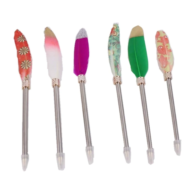 6Pcs Feather Ballpoint Pen Funny Writing Pen Office Signing Pen Write Smoothly for Wedding Hotel Reception
6Pcs Feather Ballpoint Pen Funny Writing Pen Office Signing Pen Write Smoothly for Wedding Hotel Reception