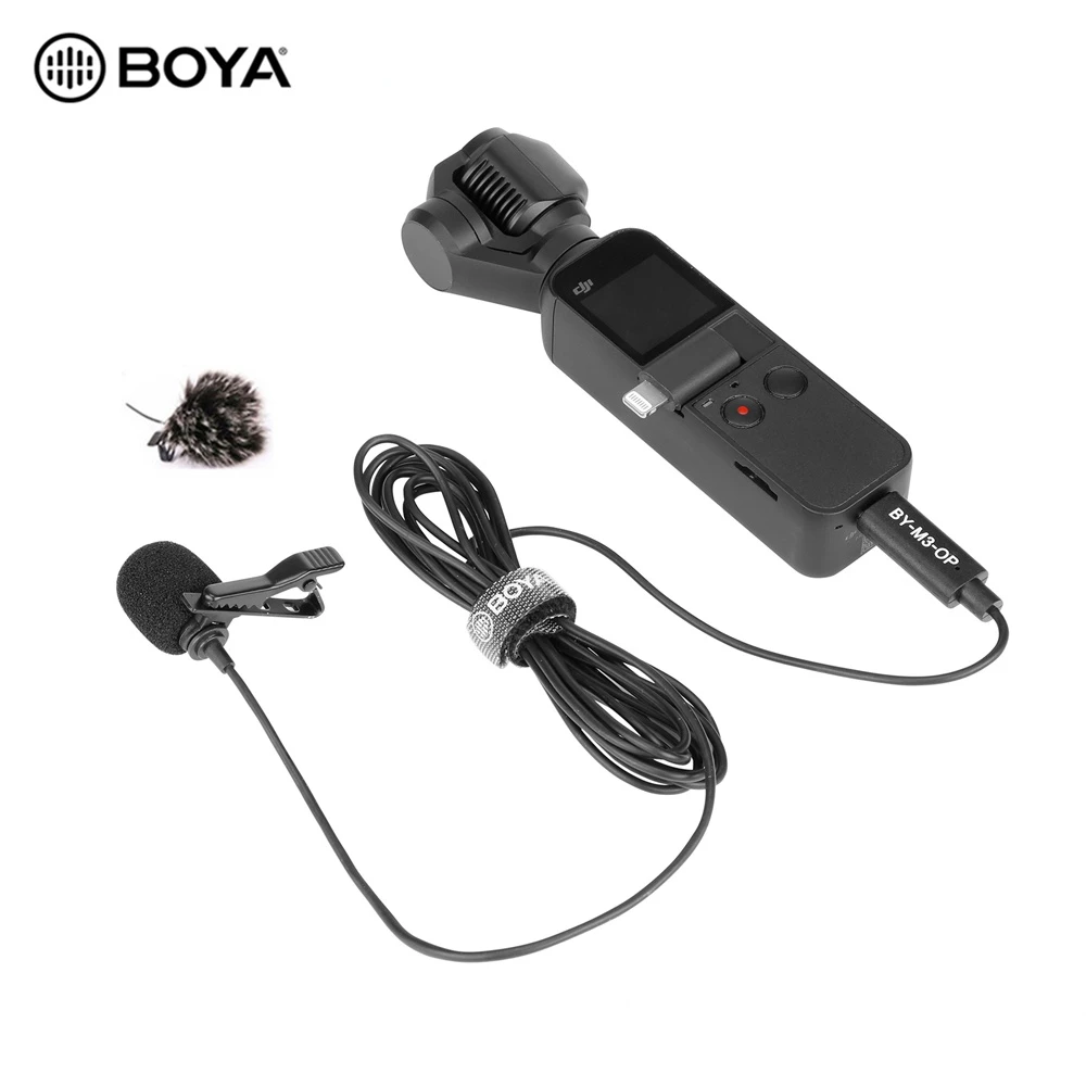 BOYA BY-M3OP USB Type-C Digital Lavalier Microphone for DJI OSMO™ Pocket Video Stabilizer Gimbal Vlog Film Audio Recording Mic |