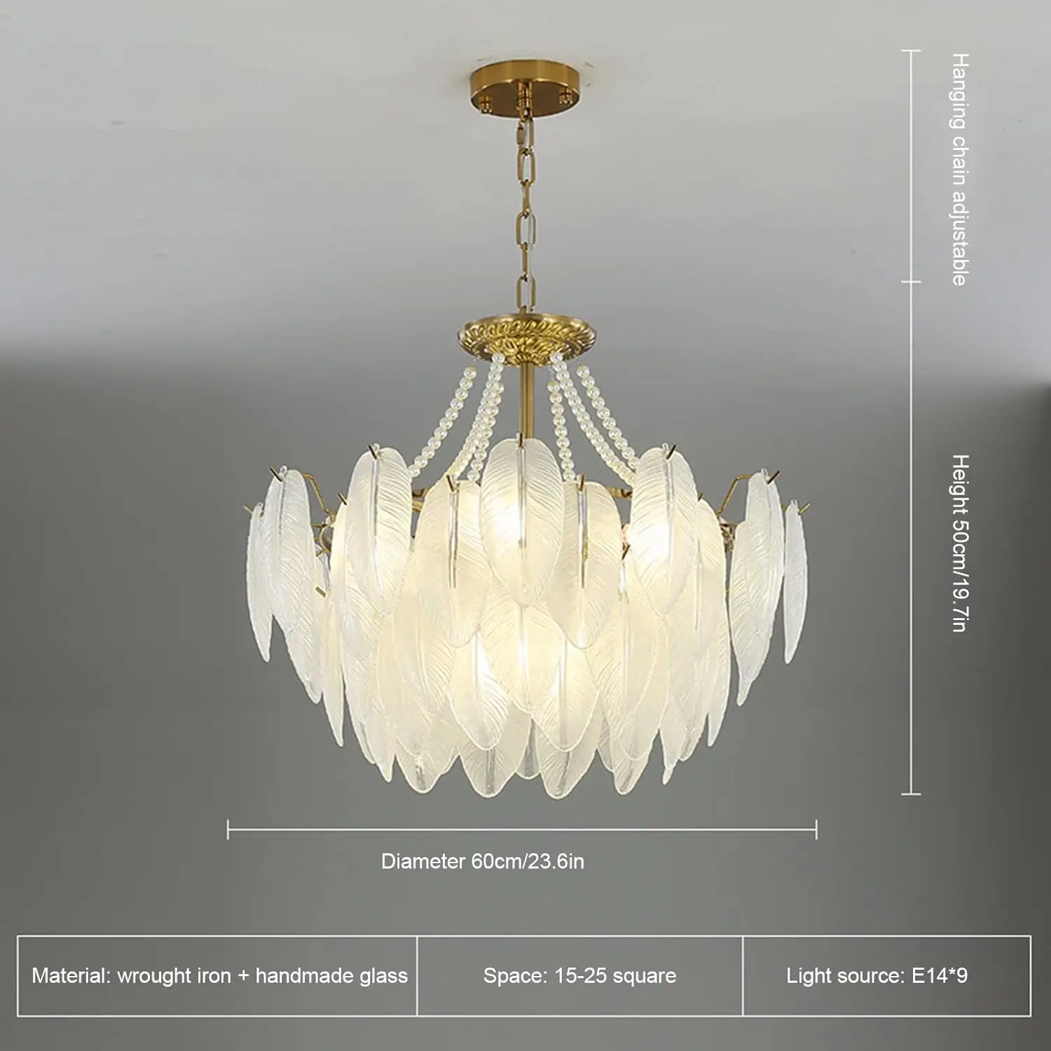 Crystal Chandelier E14,Pearl Feather Glass Lighting Large Type Pendant Light for Living Room, Dining Room
Crystal Chandelier E14,Pearl Feather Glass Lighting Large Type Pendant Light for Living Room, Dining Room