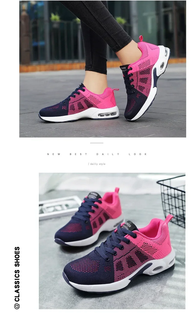 Fall New Running Shoes Women's Air Cushion Shoes Soft Bottom Casual Sneakers Fall New Running Shoes Women's Air Cushion Shoes Soft Bottom Casual Sneakers
