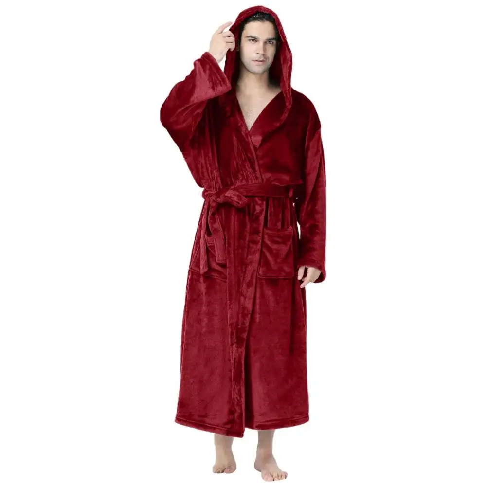 Plush Bathrobe Cozy Plush Hooded Bathrobe Soft Stylish Nightgown for Autumn Winter Long-sleeved Spa Robe with Pocket Pajamas
Plush Bathrobe Cozy Plush Hooded Bathrobe Soft Stylish Nightgown for Autumn Winter Long-sleeved Spa Robe with Pocket Pajamas