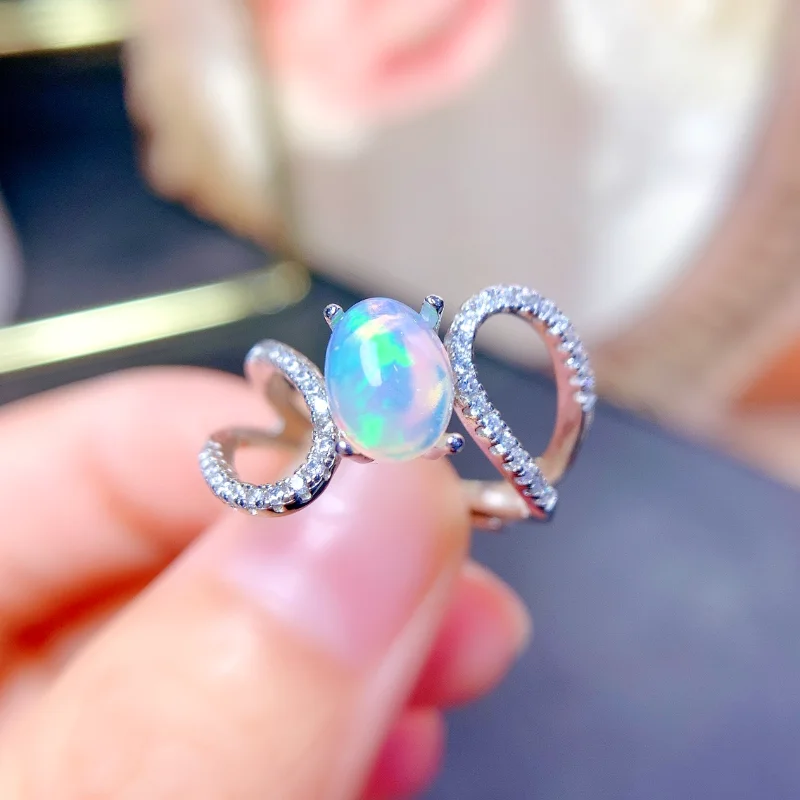 Gemicro 100% Genuine White Opal Ring for Daily Wear 6mm*8mm Australia Opal Silver Ring 925 Silver Opal Jewelry
Gemicro 100% Genuine White Opal Ring for Daily Wear 6mm*8mm Australia Opal Silver Ring 925 Silver Opal Jewelry