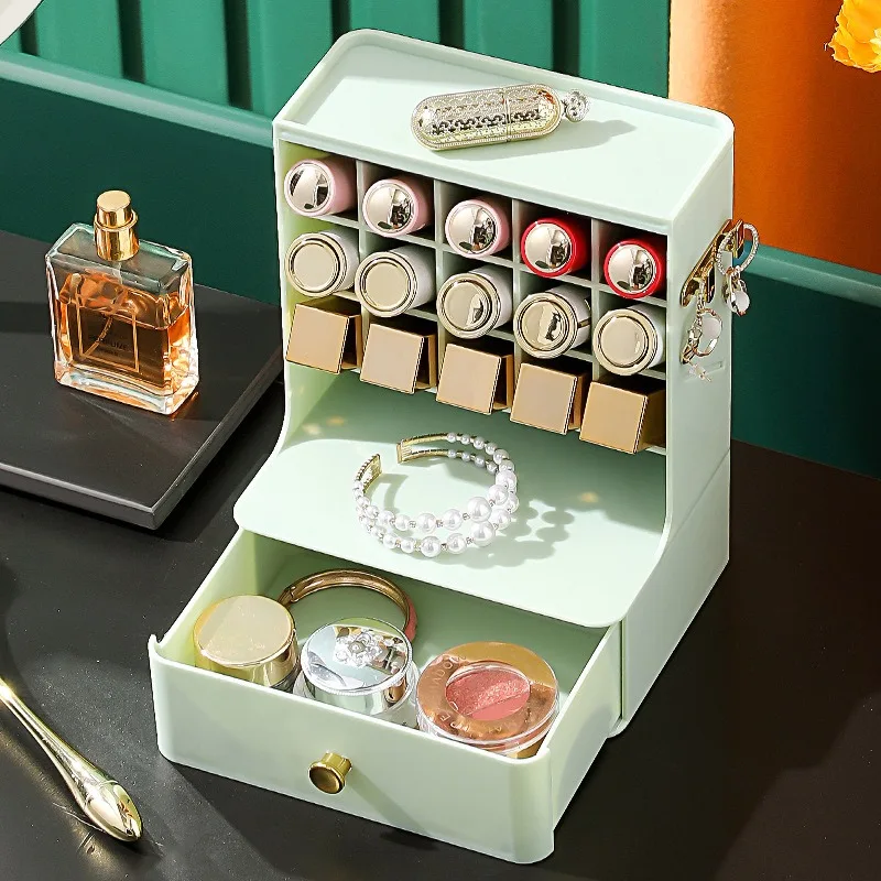 Light Luxury Makeup Organizer Storage Household Drawer-type Makeup Case Dust Proof Rack with Cover Dresser High End Cosmetic Box
Light Luxury Makeup Organizer Storage Household Drawer-type Makeup Case Dust Proof Rack with Cover Dresser High End Cosmetic Box
