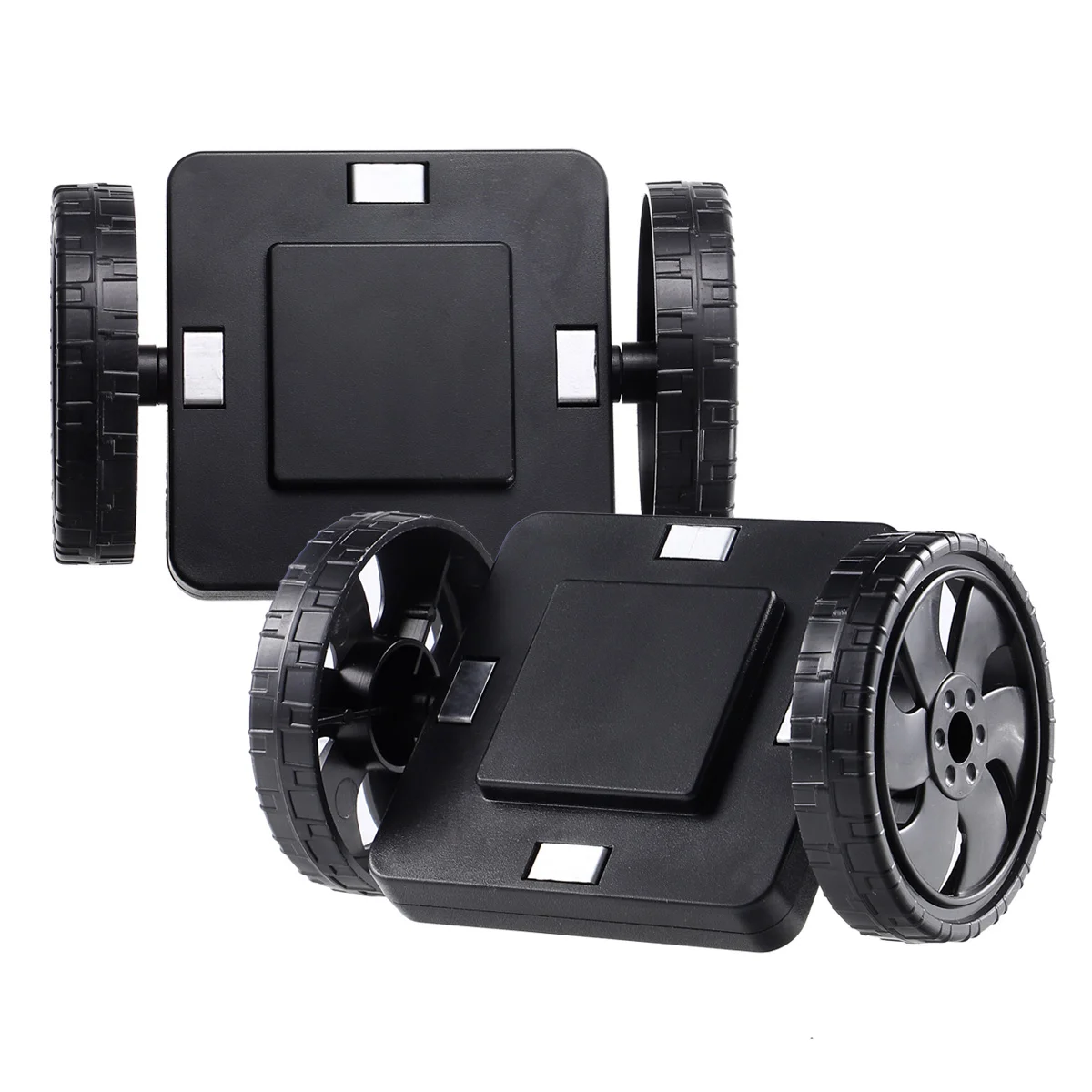 

2pcs Intelligent Magnetic Wheels Construction Base Wheels for Kids Children Toddlers Preschool Gift Toys ( Black )(Random Style)