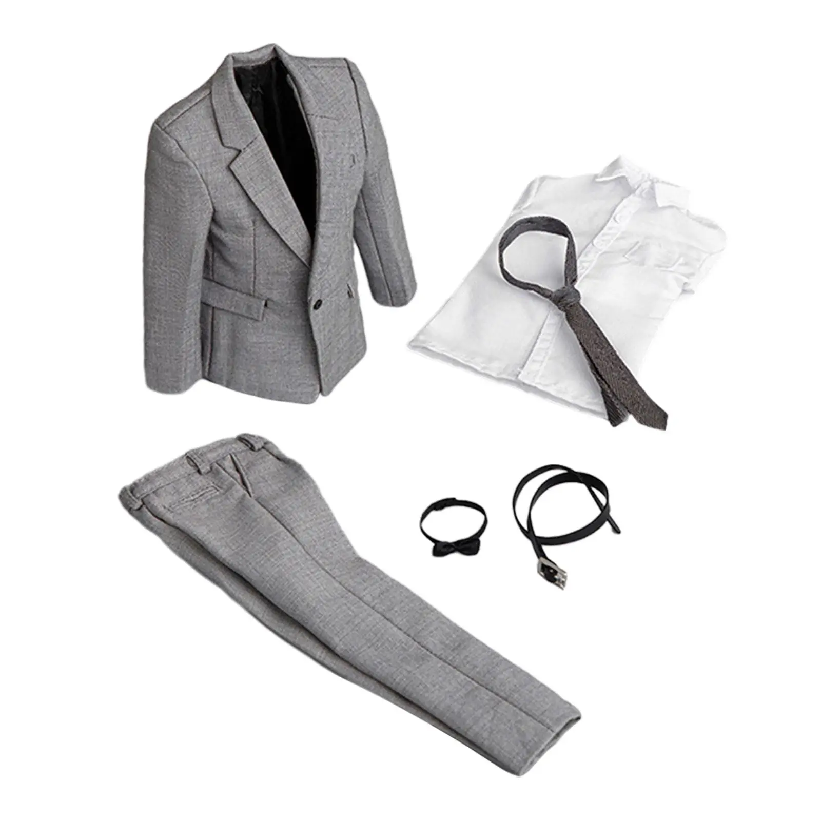 

1/6 Gray Mans Formal suits Set Clothing for 12'' 12" Male Action Figure Doll