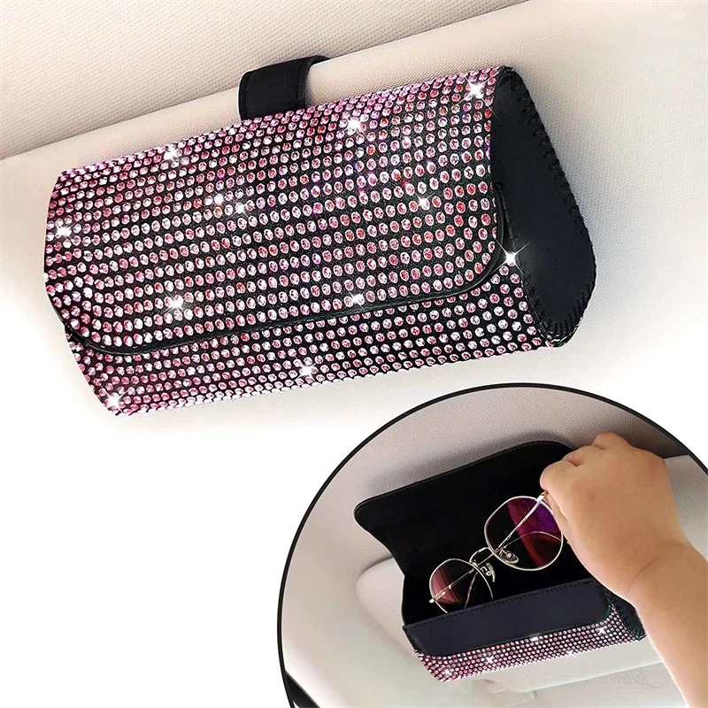 Diamond Car Glasses Case Sunglasses Storage Box Glasses Holder Sun Visor Glasses Case Bling Car Assessoires Interior for Women
Diamond Car Glasses Case Sunglasses Storage Box Glasses Holder Sun Visor Glasses Case Bling Car Assessoires Interior for Women