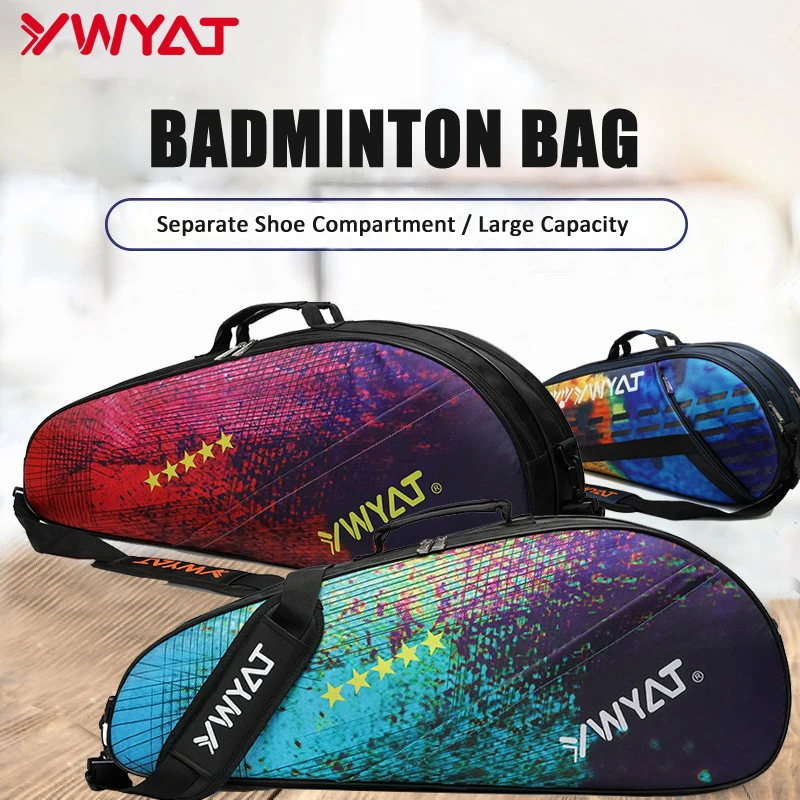 YWYAT Badminton Bag for 3 Rackets Waterproof Large Capacity Shoulder Sport Bags with Shoe Comparment
YWYAT Badminton Bag for 3 Rackets Waterproof Large Capacity Shoulder Sport Bags with Shoe Comparment