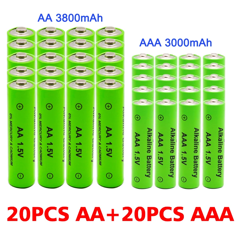 AAA + AA rechargeable AA 1.5V 3800mah - 1.5V AAA 3000mAh alkaline battery flashlight toy watch MP3 player, free delivery
AAA + AA rechargeable AA 1.5V 3800mah - 1.5V AAA 3000mAh alkaline battery flashlight toy watch MP3 player, free delivery