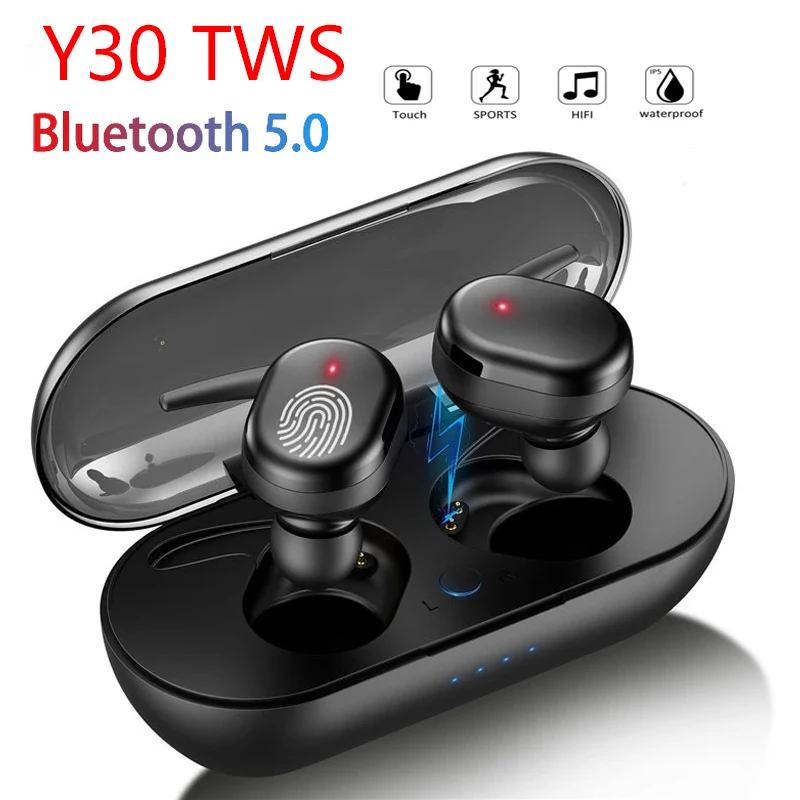 

Y30 TWS Wireless Bluetooth earbuds Earphones headphones Touch Control Sports Earbuds Microphone Music PK E6S A6 E7 Y50 i7 MINI