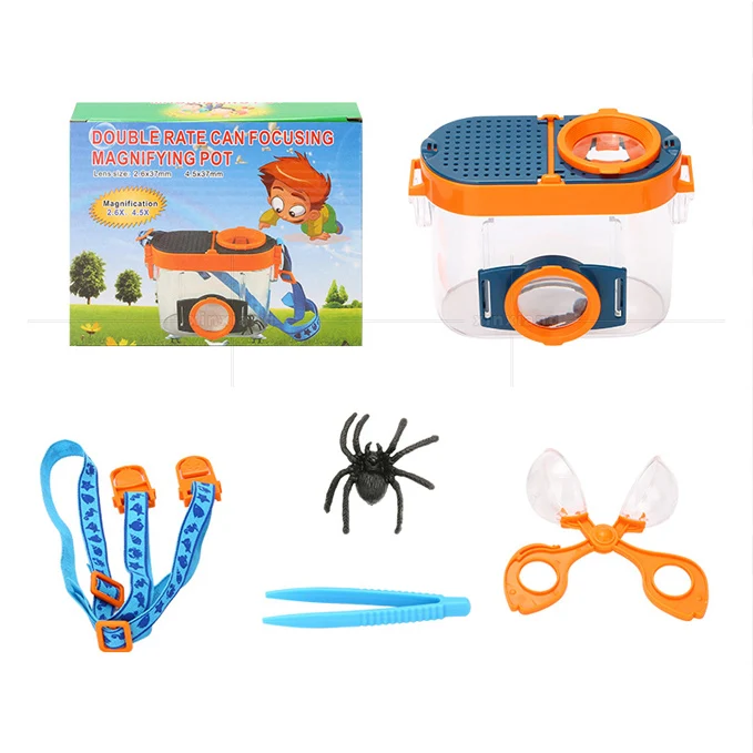 

Bug Viewer Outdoor Insect Box Magnifier Observer Kit Insect Catcher Cage Kids Science Nature Exploration Tools Educational Toy