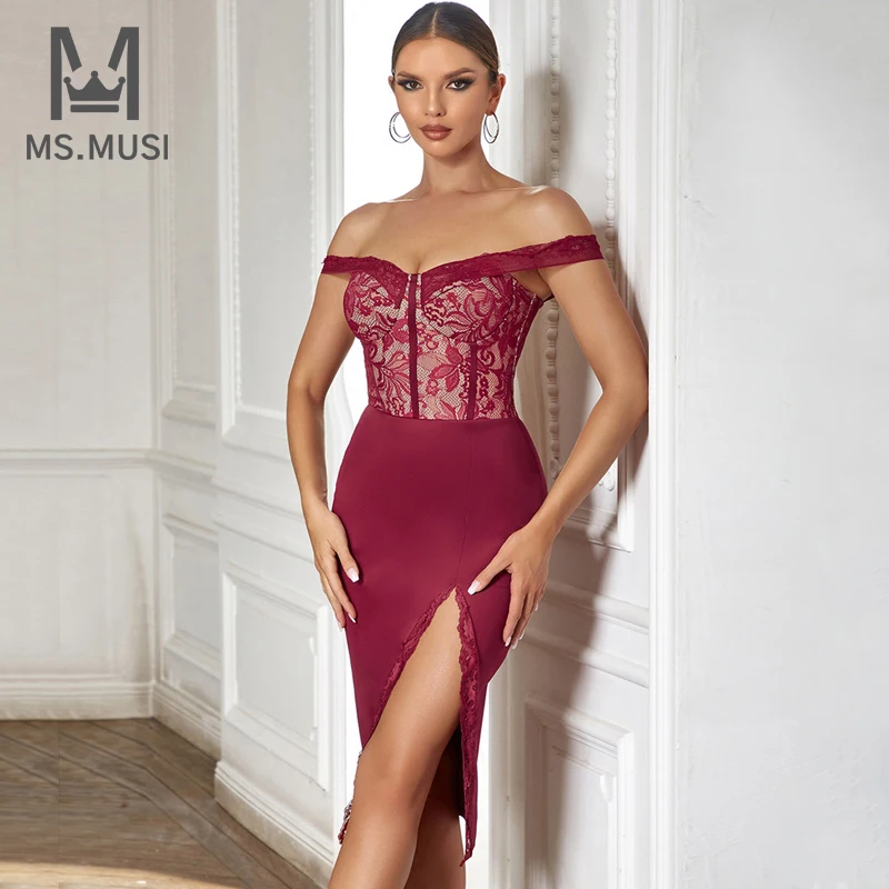 MSMUSI 2024 New Fashion Women Sexy Off The Shoulder Lace Mesh Sleeveless Bodycon Party Club Event Slit Slim Midi Dress Vestidos
MSMUSI 2024 New Fashion Women Sexy Off The Shoulder Lace Mesh Sleeveless Bodycon Party Club Event Slit Slim Midi Dress Vestidos