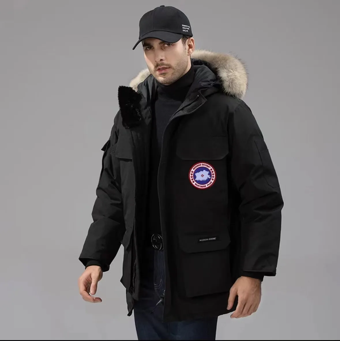 

Canadian Goose Down Jacket Lightweight Puffer Men Same Style for Couples Mid-length Pie Jacket Male Coat Men's Coats Winter Man