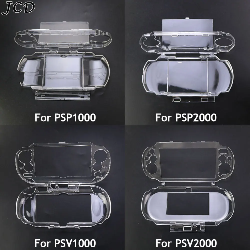

JCD Clear Housing for PSP 1000 2000 3000 Transparent Hard Carry Case Crystal Protector Cover for PS Vita PSV 1000 2000 PSV1000