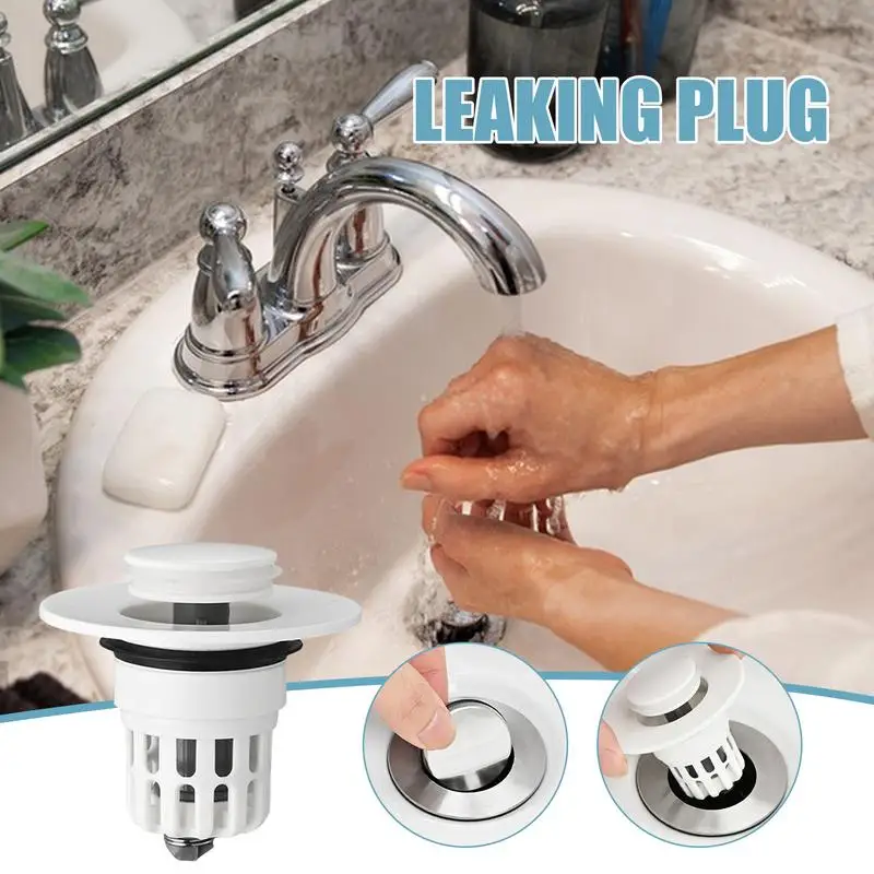 

Basin Sink Stopper Bounce Core Basin Drain Filter Hair Catcher Sink Filter Plug Stopper Wash Basin Kitchen Bathtub Stopper drain