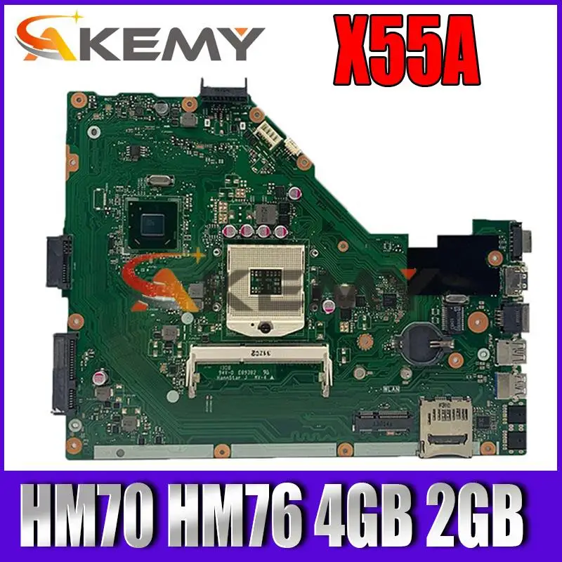 X55A Laptop Motherboard HM70 HM76 4GB 2GB RAM Is Suitable for ASUS X55A Original Motherboard Mainboard REV 2.1/REV2.2 DDR3
X55A Laptop Motherboard HM70 HM76 4GB 2GB RAM Is Suitable for ASUS X55A Original Motherboard Mainboard REV 2.1/REV2.2 DDR3