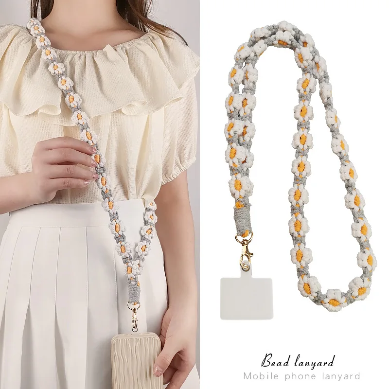 Mobile phone strap lanyard crossbody shoulder strap chain hand-woven daisy flower anti-fall anti-lost universal mobile phone
Mobile phone strap lanyard crossbody shoulder strap chain hand-woven daisy flower anti-fall anti-lost universal mobile phone
