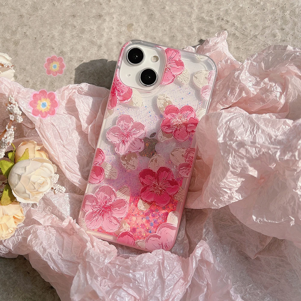 Soft Transparent oil Painting Flowers Case For IPhone 15 14 13 Pro Max Dynamic Glitter Quicksand Phone Shell
Soft Transparent oil Painting Flowers Case For IPhone 15 14 13 Pro Max Dynamic Glitter Quicksand Phone Shell