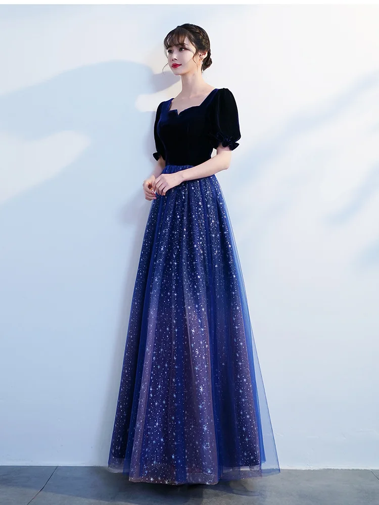 Choir costume female starry sky gradient dress dignified atmosphere dress chorus performance dress long temperament elegant dres
Choir costume female starry sky gradient dress dignified atmosphere dress chorus performance dress long temperament elegant dres