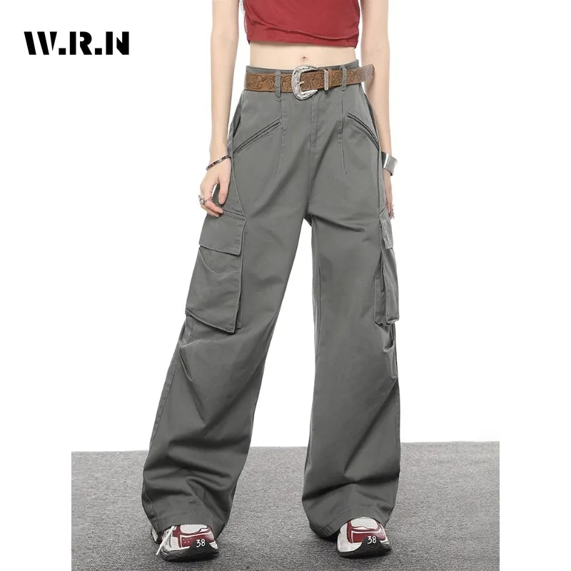2023 Autumn Vintage Casual High Waist Solid Color Cargo Pants For Women Streetwear Style Wide Leg Overalls Baggy Y2K Trouser
2023 Autumn Vintage Casual High Waist Solid Color Cargo Pants For Women Streetwear Style Wide Leg Overalls Baggy Y2K Trouser