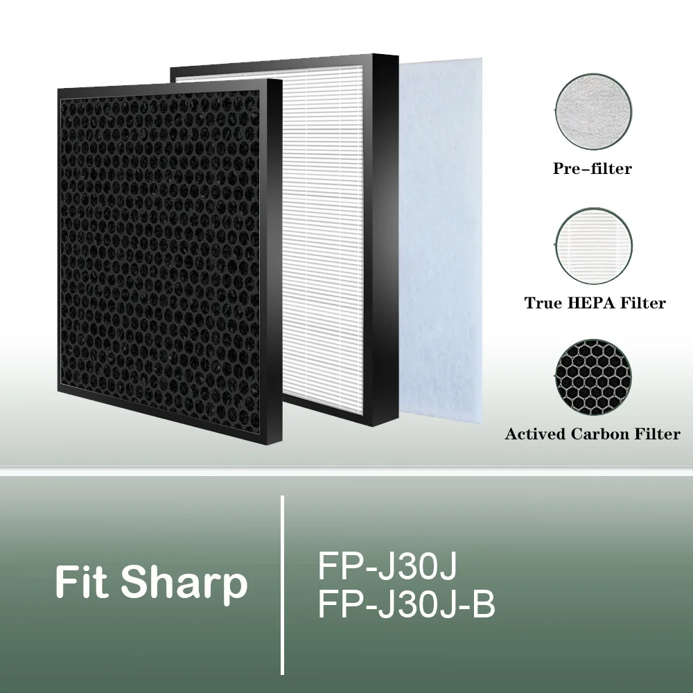 HEPA filter FZ-F30HFE Carbon filter FZ-F30DFE for Air Purifier Sharp FP-J30J FP-J30J-B FPJ30JB 
HEPA filter FZ-F30HFE Carbon filter FZ-F30DFE for Air Purifier Sharp FP-J30J FP-J30J-B FPJ30JB
