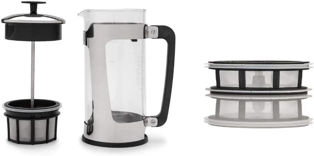 Double Micro-Filtered Coffee French Press + Tea Micro-Filter, 32 Ounce, Polished Stainless Steel Espresso coffee maker Coffee ma
Double Micro-Filtered Coffee French Press + Tea Micro-Filter, 32 Ounce, Polished Stainless Steel Espresso coffee maker Coffee ma