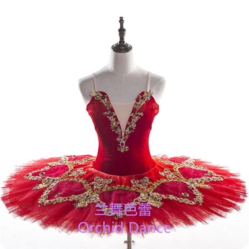 

Elegent High Quality Professional Custom Size Classical Adult Girls Red Bird Ballet Tutu Costumes