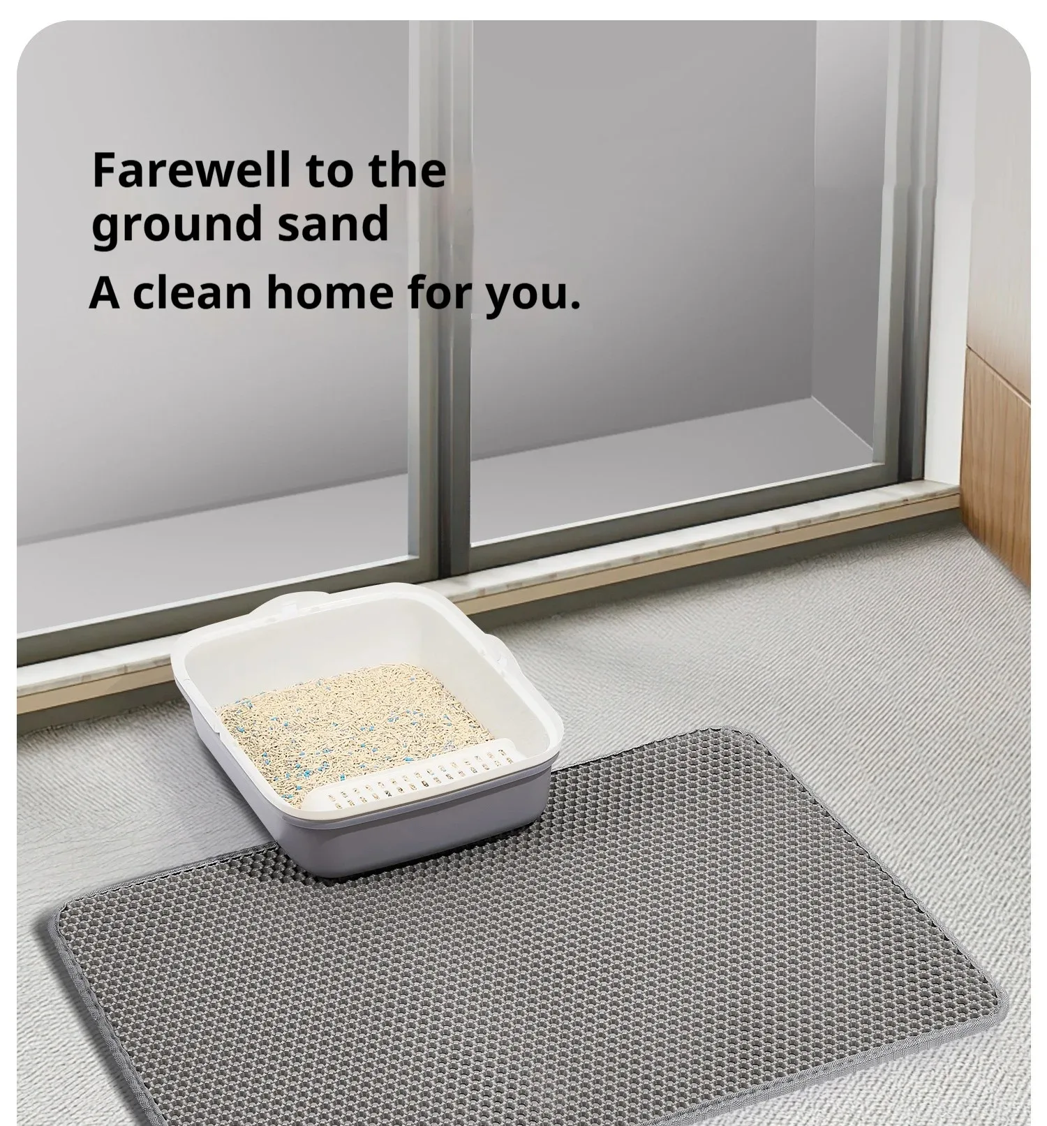 Large Double-Layer Cat Litter Mat – Anti-Splash Filtering & Sand Trapping Mat for Litter Boxes Large Double-Layer Cat Litter Mat – Anti-Splash Filtering & Sand Trapping Mat for Litter Boxes