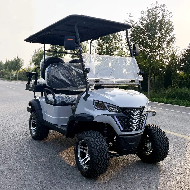 

2023 New Design 4 Wheel Disc Brake Battery Powered Sightseeing Mini Golf Cart 2 4 6 8 Seats 48V 72V 4kw 5kw Motor With Cargo Box