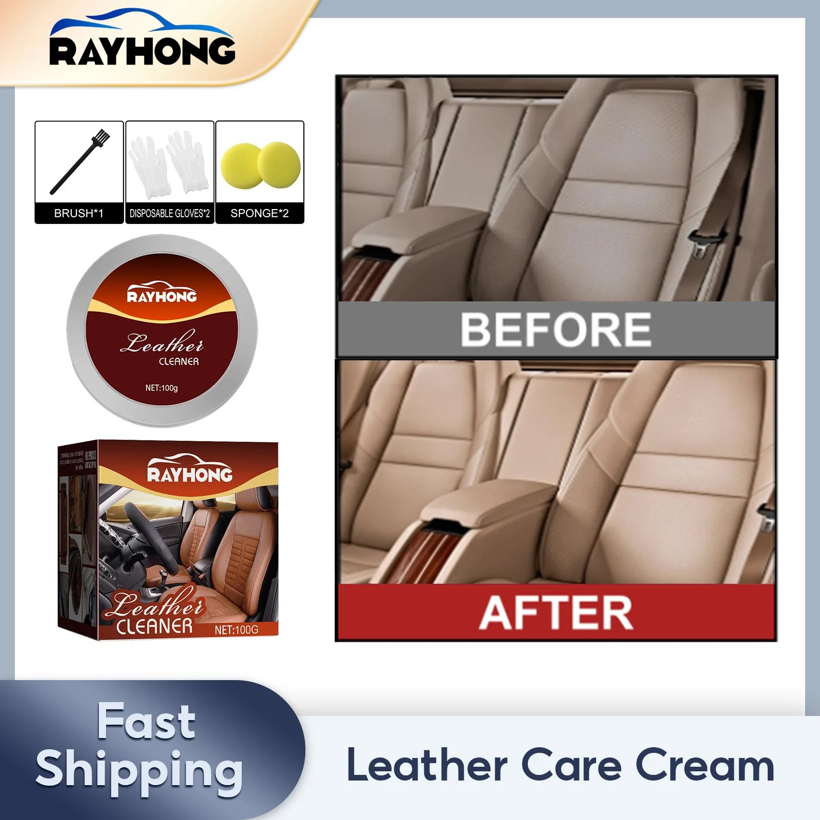 

Leather Repair Kit Car Color Paste Seat Sofa Cleaning Coats Holes Scratch Cracks Repair Leather Complementary Refurbishing Cream