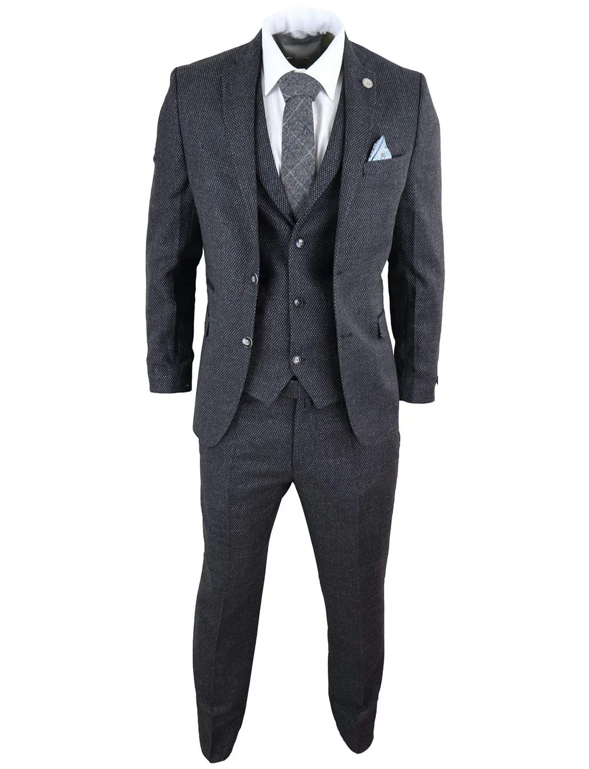 Men's Tweed 3-Piece Suit Single Breasted Jacket Vest Pants Tuxedo for Formal Prom Dinner
Men's Tweed 3-Piece Suit Single Breasted Jacket Vest Pants Tuxedo for Formal Prom Dinner