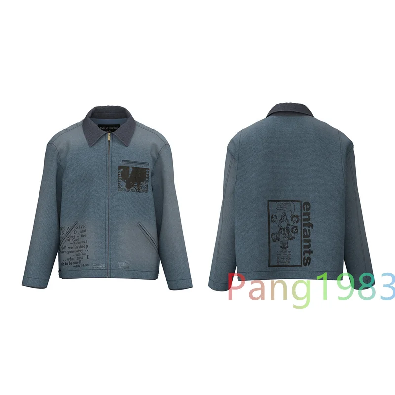 Washed Denim ERD Jacket Men Women 1:1 High Quality Lapel Worn-out Printed Jackets Short Work Coat Top 
Washed Denim ERD Jacket Men Women 1:1 High Quality Lapel Worn-out Printed Jackets Short Work Coat Top